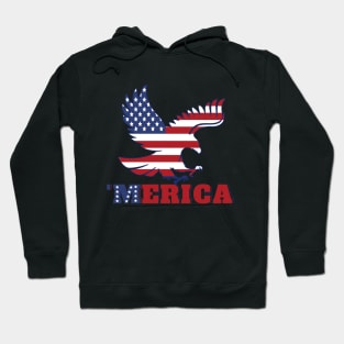 eagle american flag 4th of july Hoodie